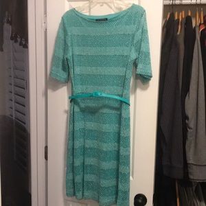 Cute green and white knit dress